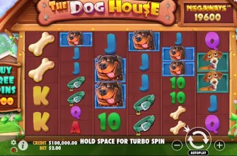 The Dog House Megaways Slot Gameplay Screen