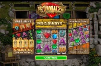 Bonanza Megaways introduction screen with features overview