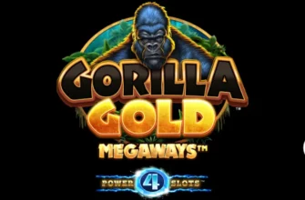 Gorilla Gold Megaways Slot Logo with Power 4 Slots Feature