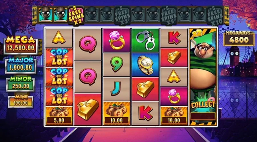 Cop the Lot Megaways slot gameplay
