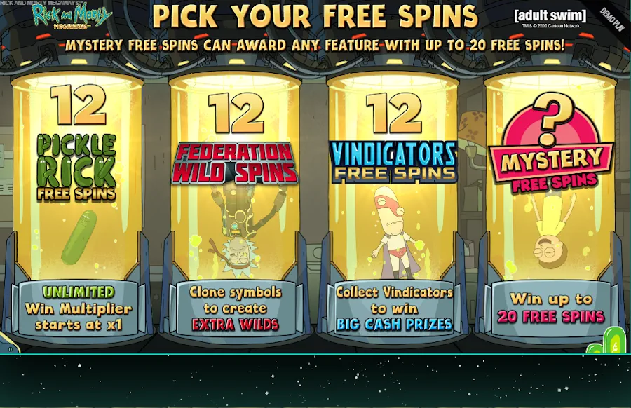 Rick and Morty Megaways best bonus