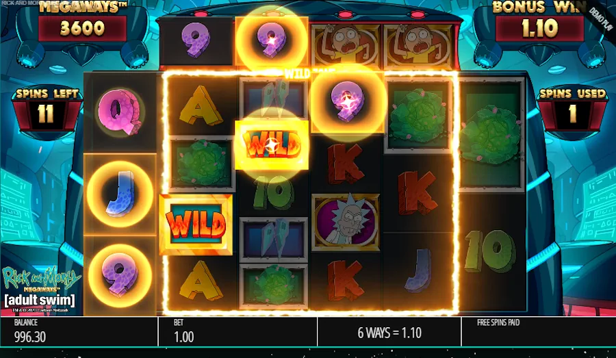 Rick and Morty Megaways slot game
